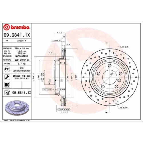 BREMBO Bremsscheibe XTRA LINE - Xtra