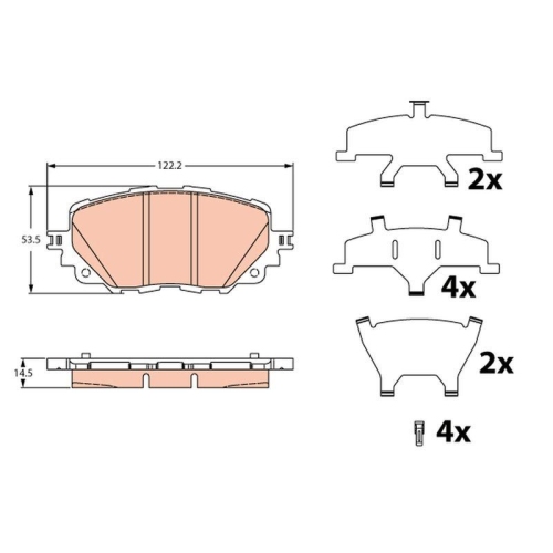 TRW Bremsbelagsatz, Scheibenbremse