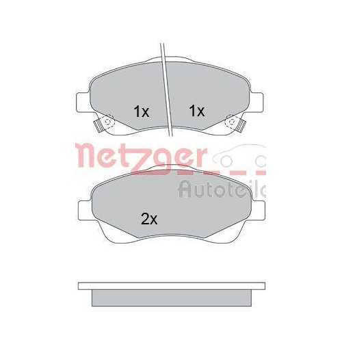 METZGER Bremsbelagsatz, Scheibenbremse