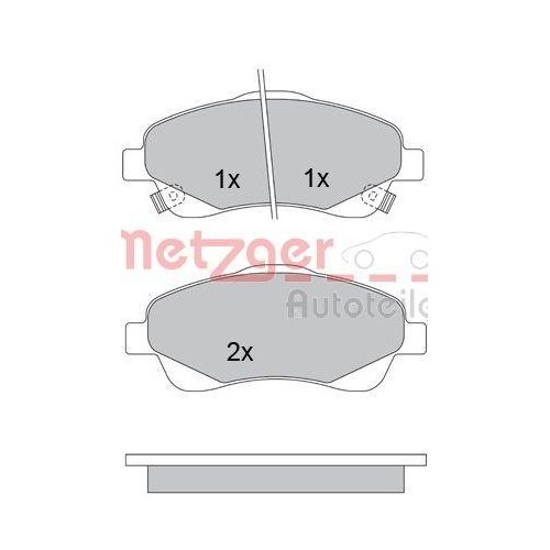 METZGER Bremsbelagsatz, Scheibenbremse