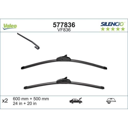 VALEO Wischblatt SILENCIO FLAT BLADE SET