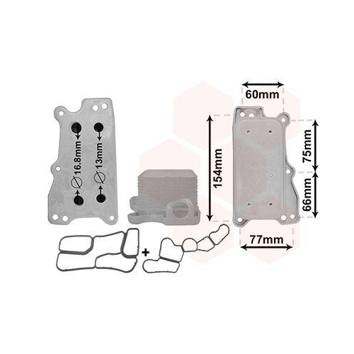 VAN WEZEL Ölkühler, Motoröl *** IR PLUS ***