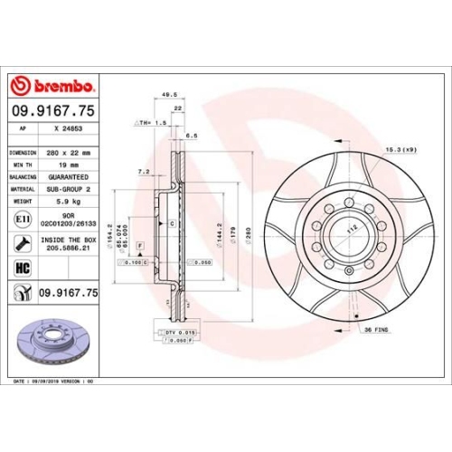 BREMBO Bremsscheibe XTRA LINE - Max