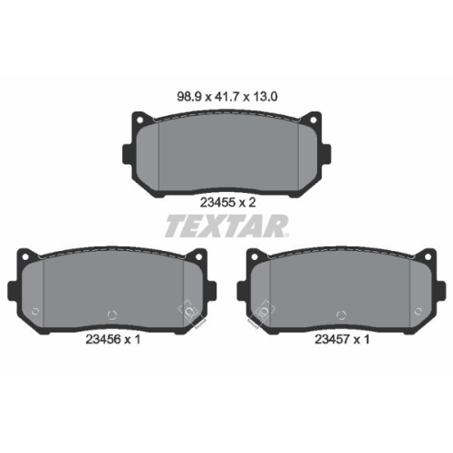 TEXTAR Bremsbelagsatz, Scheibenbremse