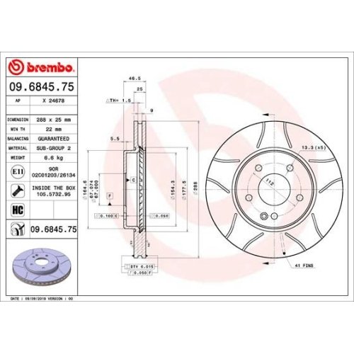 BREMBO Bremsscheibe XTRA LINE - Max