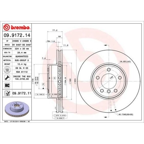 BREMBO Bremsscheibe PRIME LINE - UV Coated