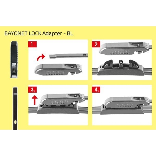 HEYNER Adapter, Wischblatt BAYONET LOCK