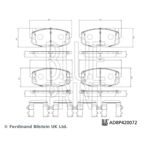 BLUE PRINT Bremsbelagsatz, Scheibenbremse