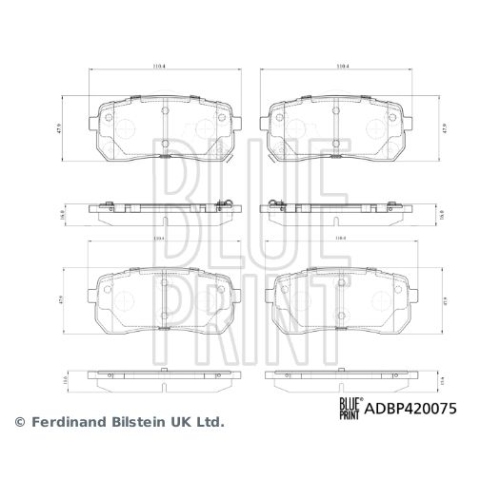 BLUE PRINT Bremsbelagsatz, Scheibenbremse