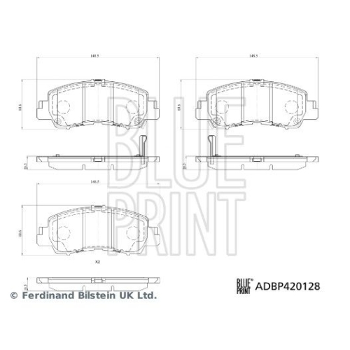 BLUE PRINT Bremsbelagsatz, Scheibenbremse