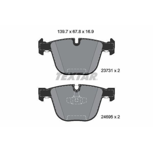 TEXTAR Bremsbelagsatz, Scheibenbremse Q+