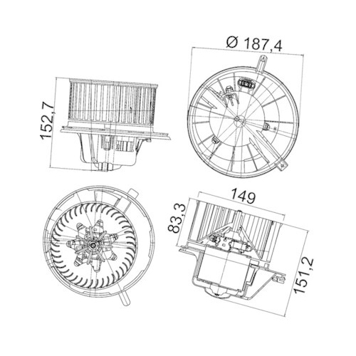 MAHLE Innenraumgebläse BEHR *** PREMIUM LINE ***