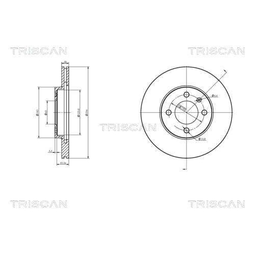 TRISCAN Bremsscheibe COATED
