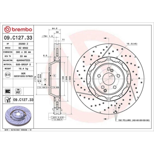 BREMBO Bremsscheibe PRIME LINE - Dual Cast