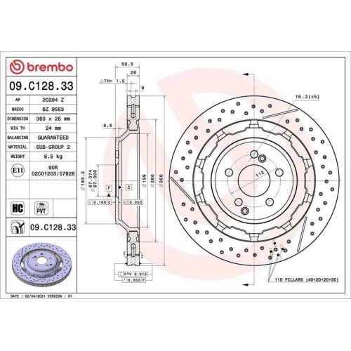 BREMBO Bremsscheibe PRIME LINE - Dual Cast