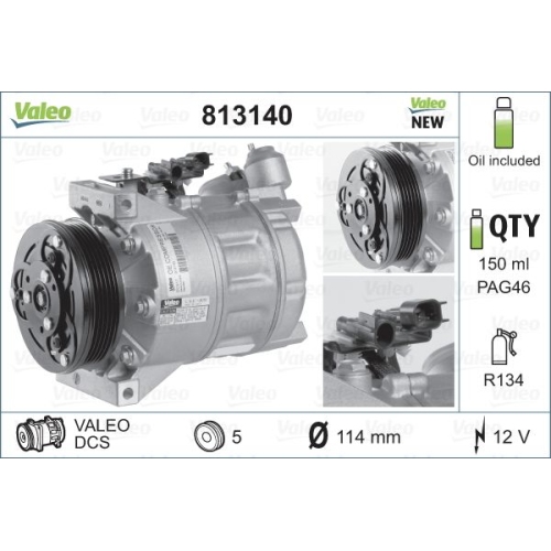 VALEO Kompressor, Klimaanlage VALEO ORIGINS NEW OE TECHNOLOGIE