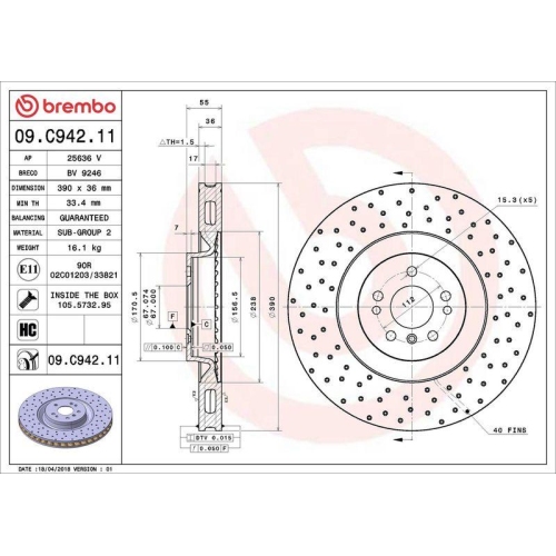 BREMBO Bremsscheibe PRIME LINE - UV Coated