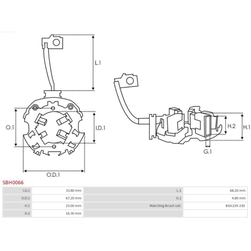 AS-PL Halter, Kohlebürsten Brandneu AS-PL