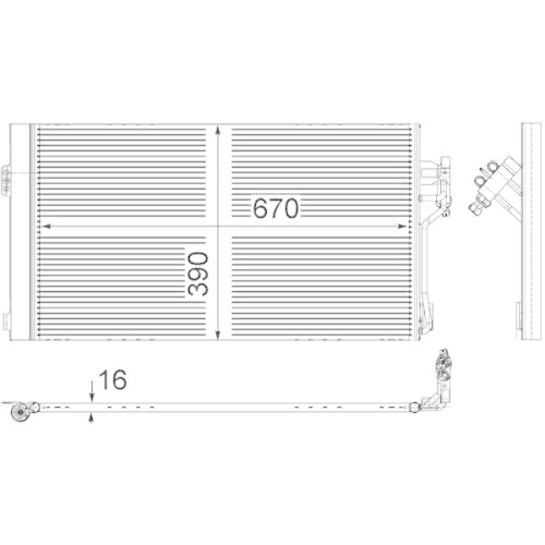 MAHLE Kondensator, Klimaanlage BEHR *** PREMIUM LINE ***