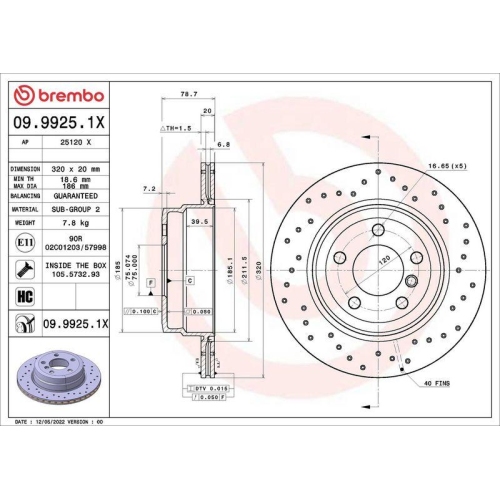 BREMBO Bremsscheibe XTRA LINE - Xtra