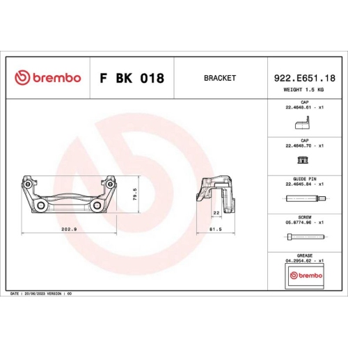 BREMBO Bremssattelhaltersatz PRIME LINE