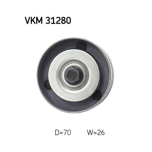 SKF Umlenk-/F&uuml;hrungsrolle, Keilrippenriemen