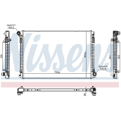 NISSENS Kühler, Motorkühlung ** FIRST FIT **