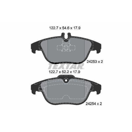 TEXTAR Bremsbelagsatz, Scheibenbremse Q+