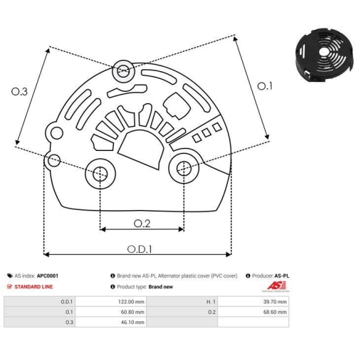 AS-PL Schutzkappe, Generator AS