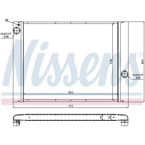 NISSENS Kühler, Motorkühlung ** FIRST FIT **