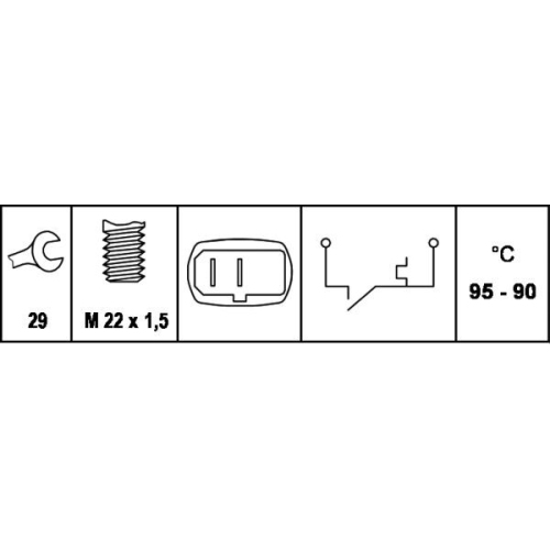 HELLA Temperaturschalter, Kühlerlüfter