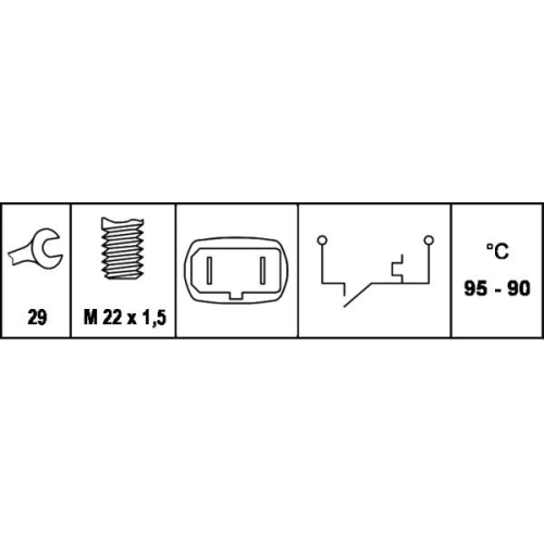 HELLA Temperaturschalter, Kühlerlüfter