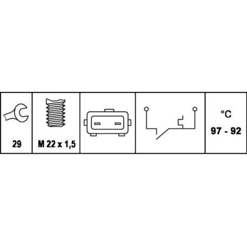 HELLA Temperaturschalter, Kühlerlüfter
