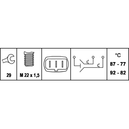 HELLA Temperaturschalter, Kühlerlüfter