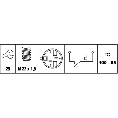 HELLA Temperaturschalter, Kühlerlüfter