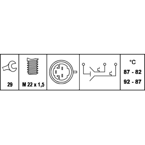 HELLA Temperaturschalter, Kühlerlüfter