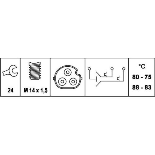 HELLA Temperaturschalter, Kühlerlüfter