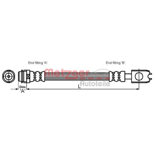 METZGER Bremsschlauch