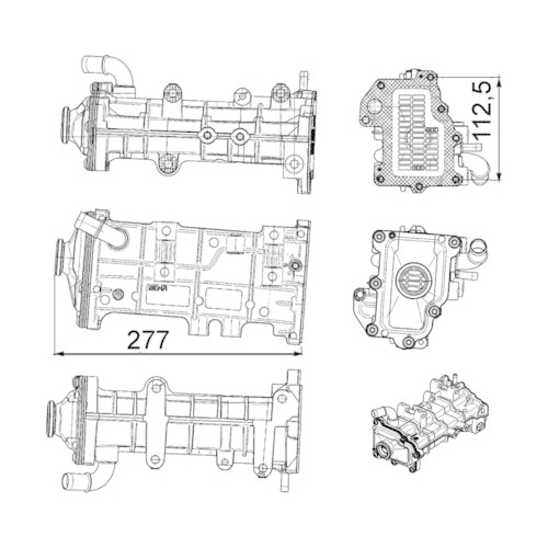 MAHLE Kühler, Abgasrückführung BEHR *** PREMIUM LINE ***