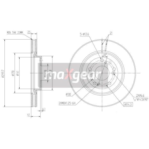 MAXGEAR Bremsscheibe