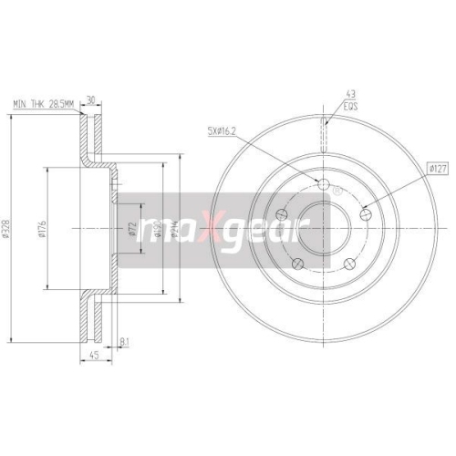 MAXGEAR Bremsscheibe