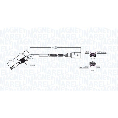 MAGNETI MARELLI Sensor, Abgastemperatur