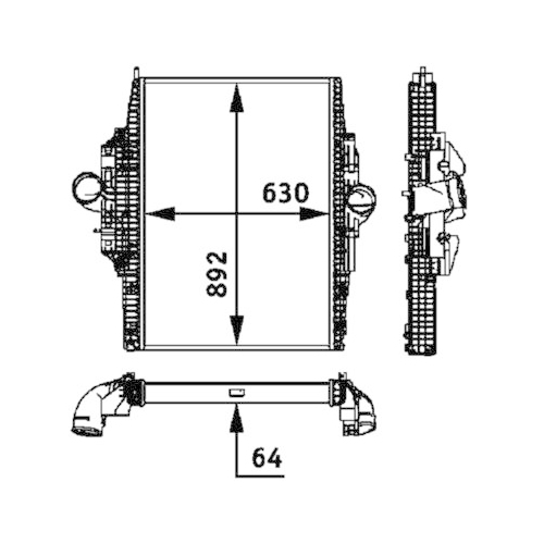 MAHLE Ladeluftkühler BEHR *** PREMIUM LINE ***