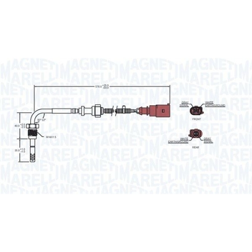 MAGNETI MARELLI Sensor, Abgastemperatur