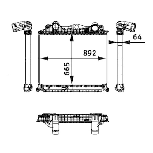 MAHLE Ladeluftkühler BEHR *** PREMIUM LINE ***