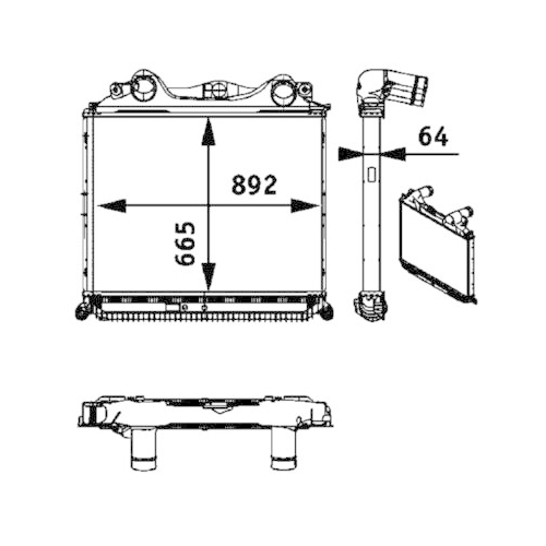 MAHLE Ladeluftkühler BEHR *** PREMIUM LINE ***