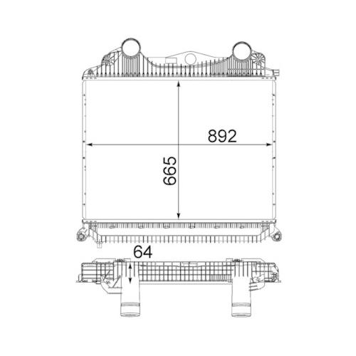 MAHLE Ladeluftkühler BEHR *** PREMIUM LINE ***