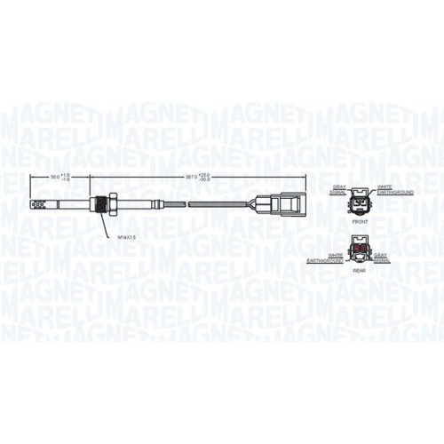 MAGNETI MARELLI Sensor, Abgastemperatur