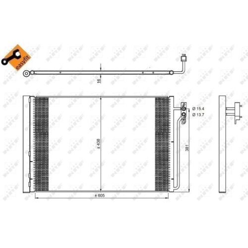 NRF Kondensator, Klimaanlage EASY FIT