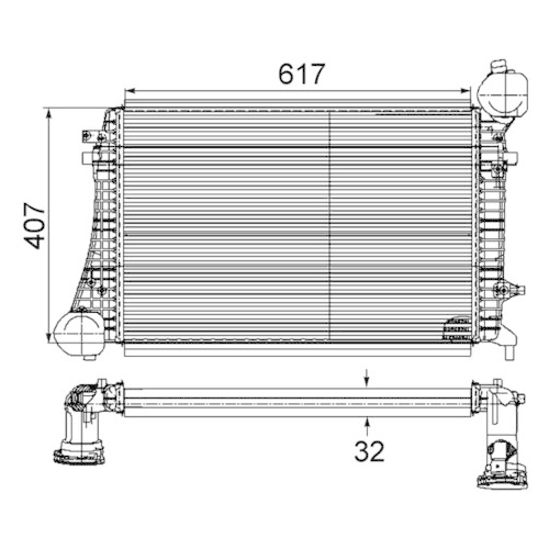 MAHLE Ladeluftkühler BEHR *** PREMIUM LINE ***